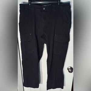 Men’s Duluth Trading Flex Fire Hose Cargo Pants 42 x 30 Black Workwear Pockets